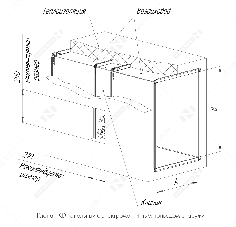 52_Клапан KD канальный с электромагнитным приводом снаружи.png