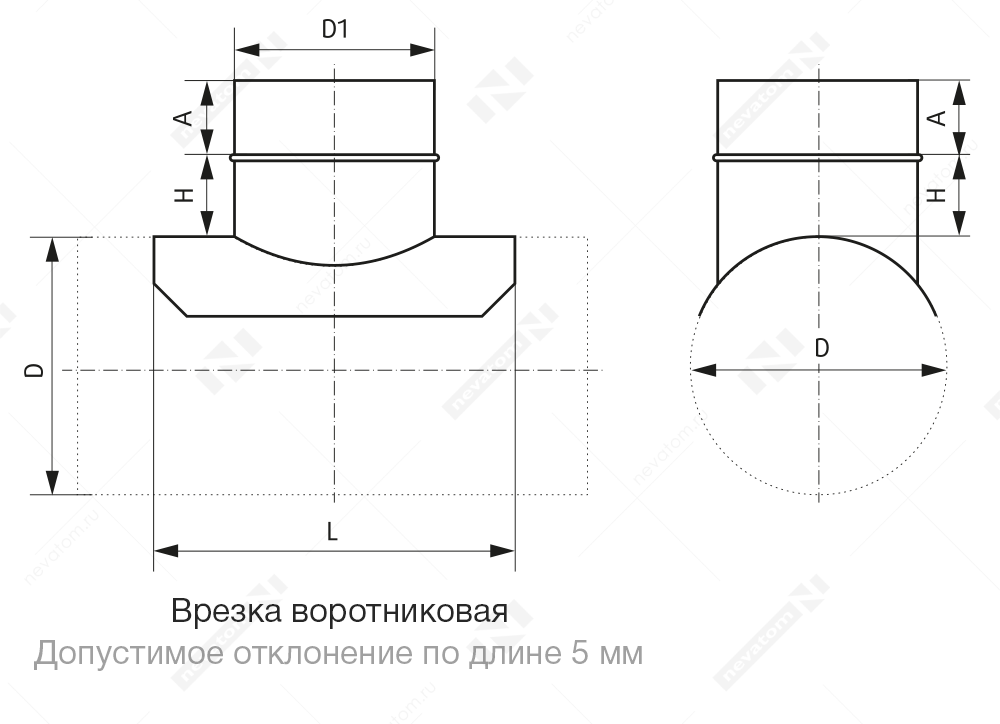 Купить Врезка-1250/1000-1200-40-100-оц.-1.0-н НЕВАТОМ